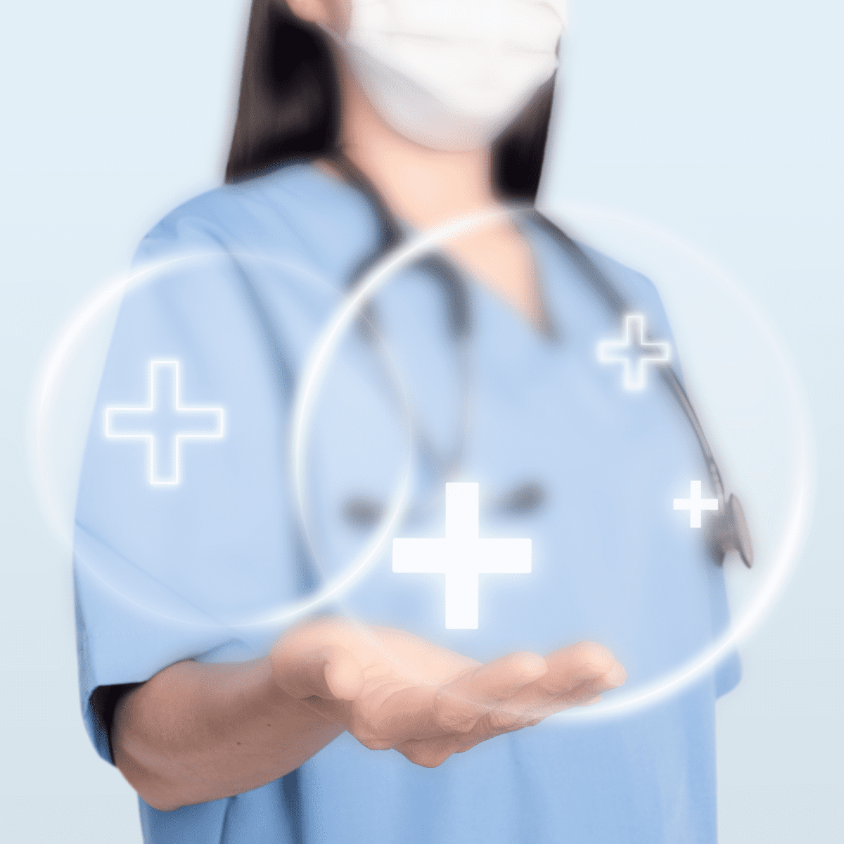 Imagen de doctora con iconos de salud en su mano Anesthesia-madrid-doctura-con-simbolos-de-suma-beneficios